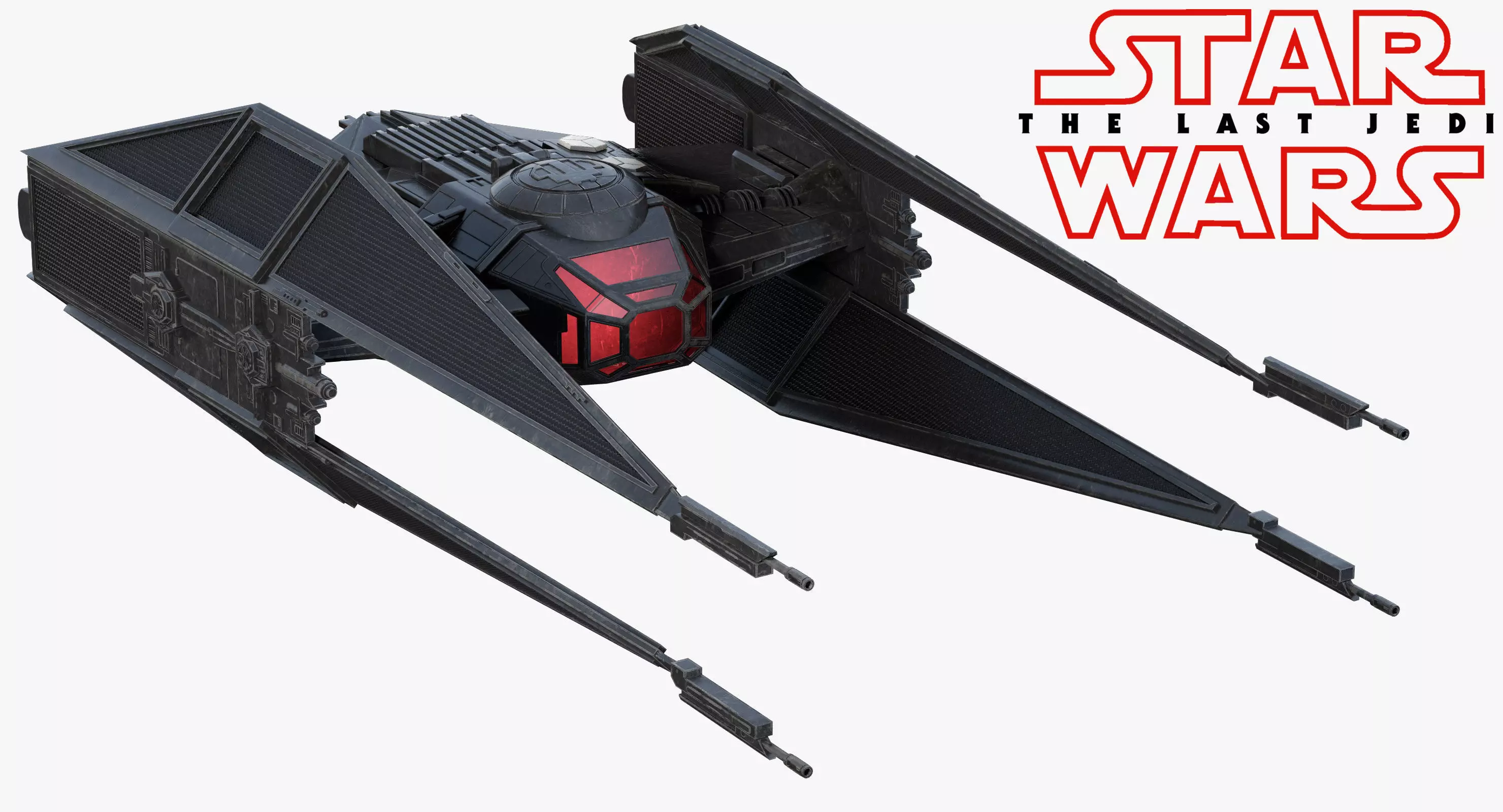 Star Wars Kylo Ren TIE silencer 3D model_0