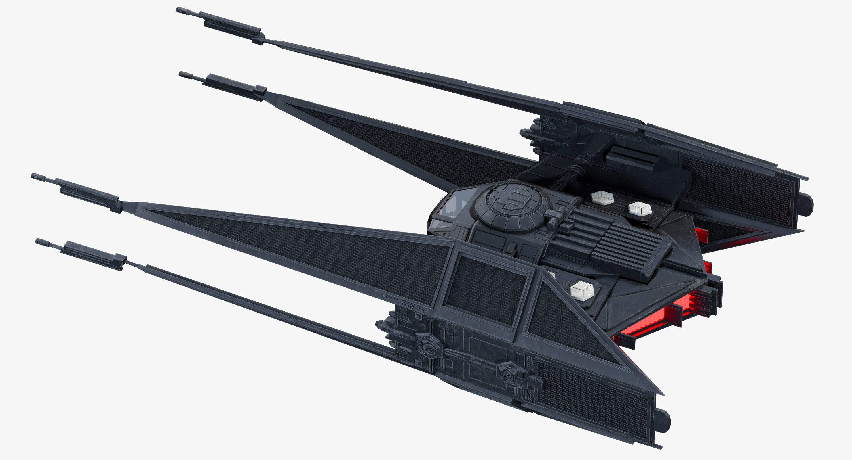 Star Wars Kylo Ren TIE silencer 3D model_13