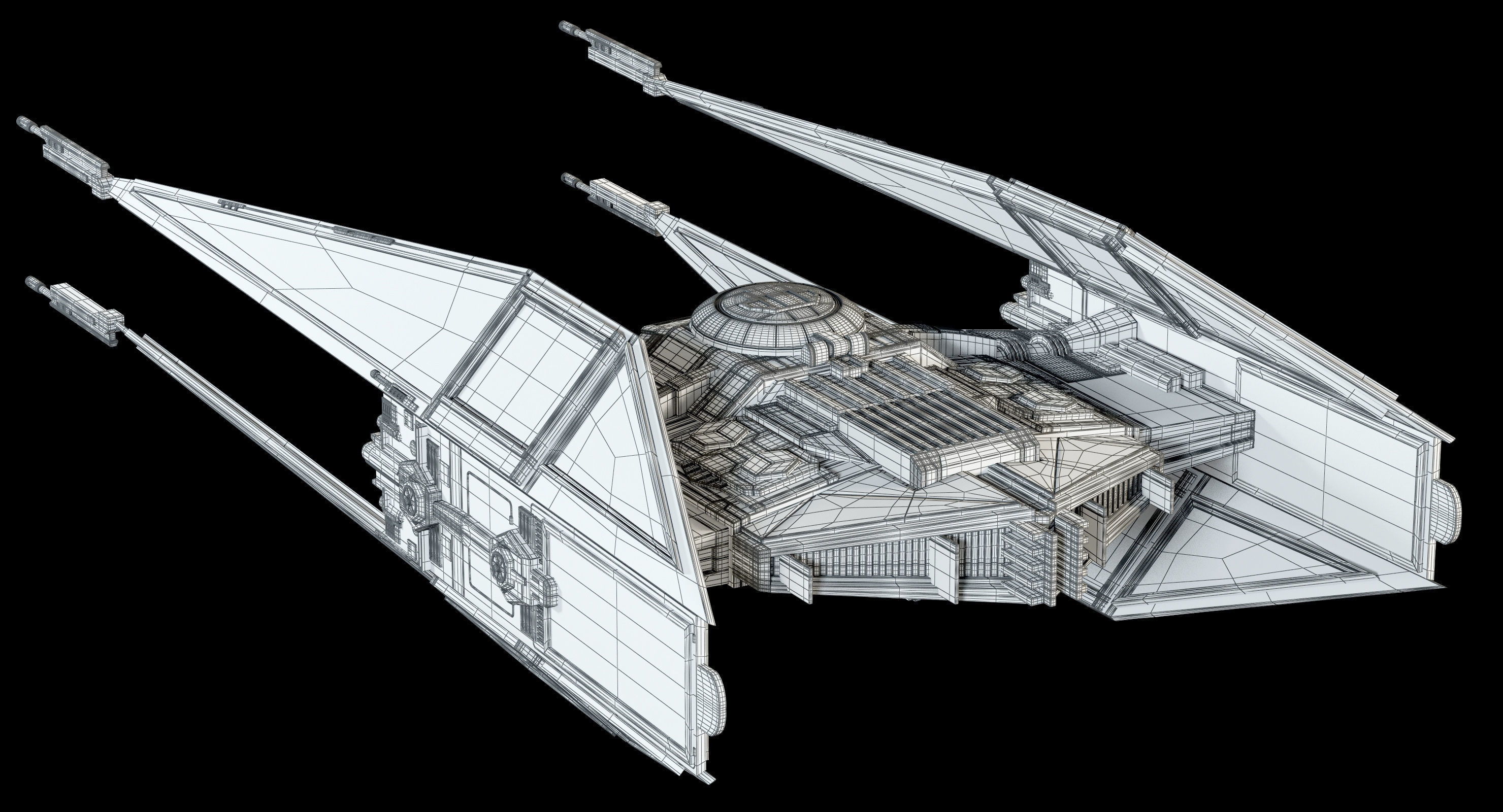 Star Wars Kylo Ren TIE silencer 3D model_21