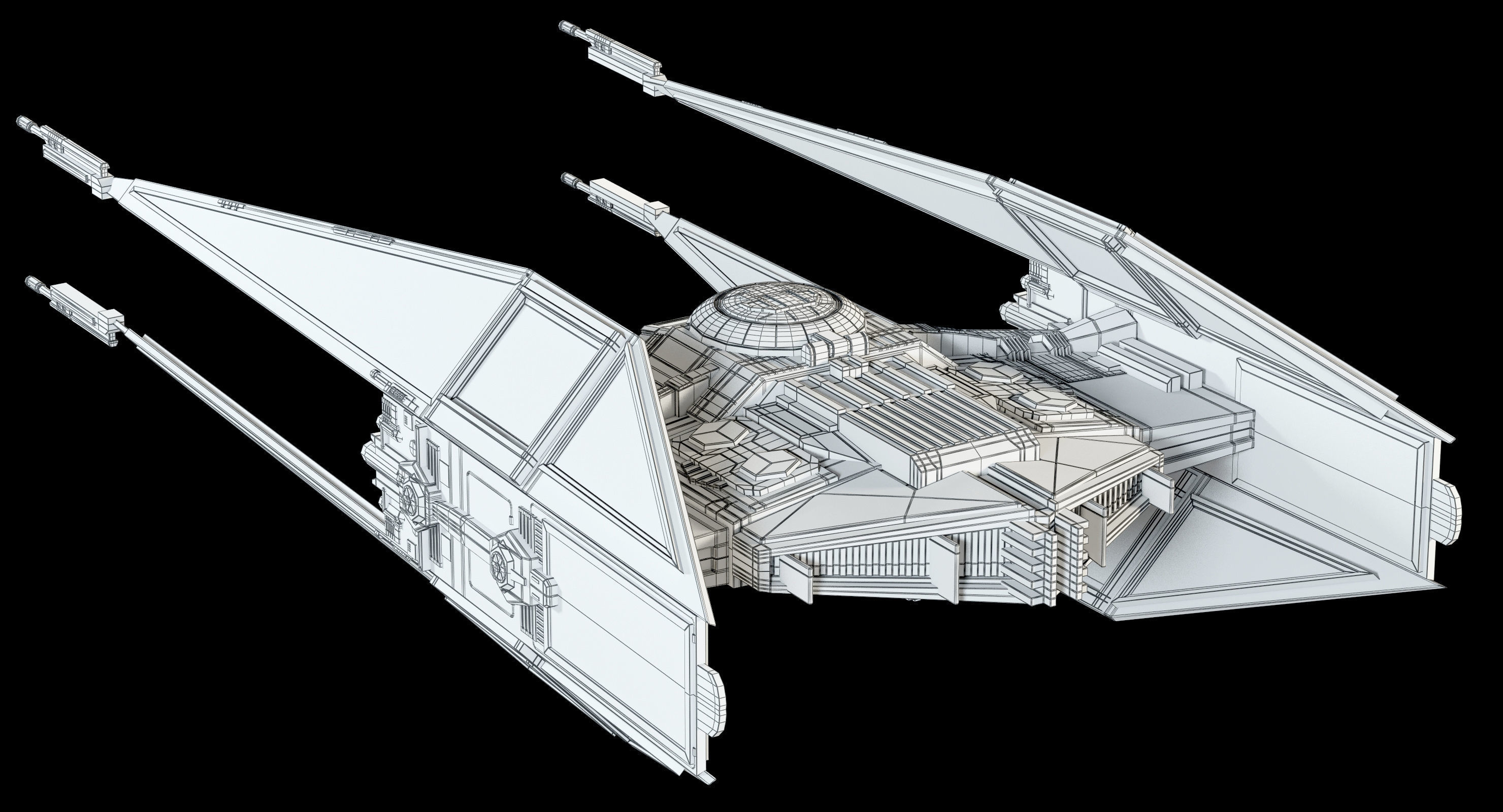 Star Wars Kylo Ren TIE silencer 3D model_22