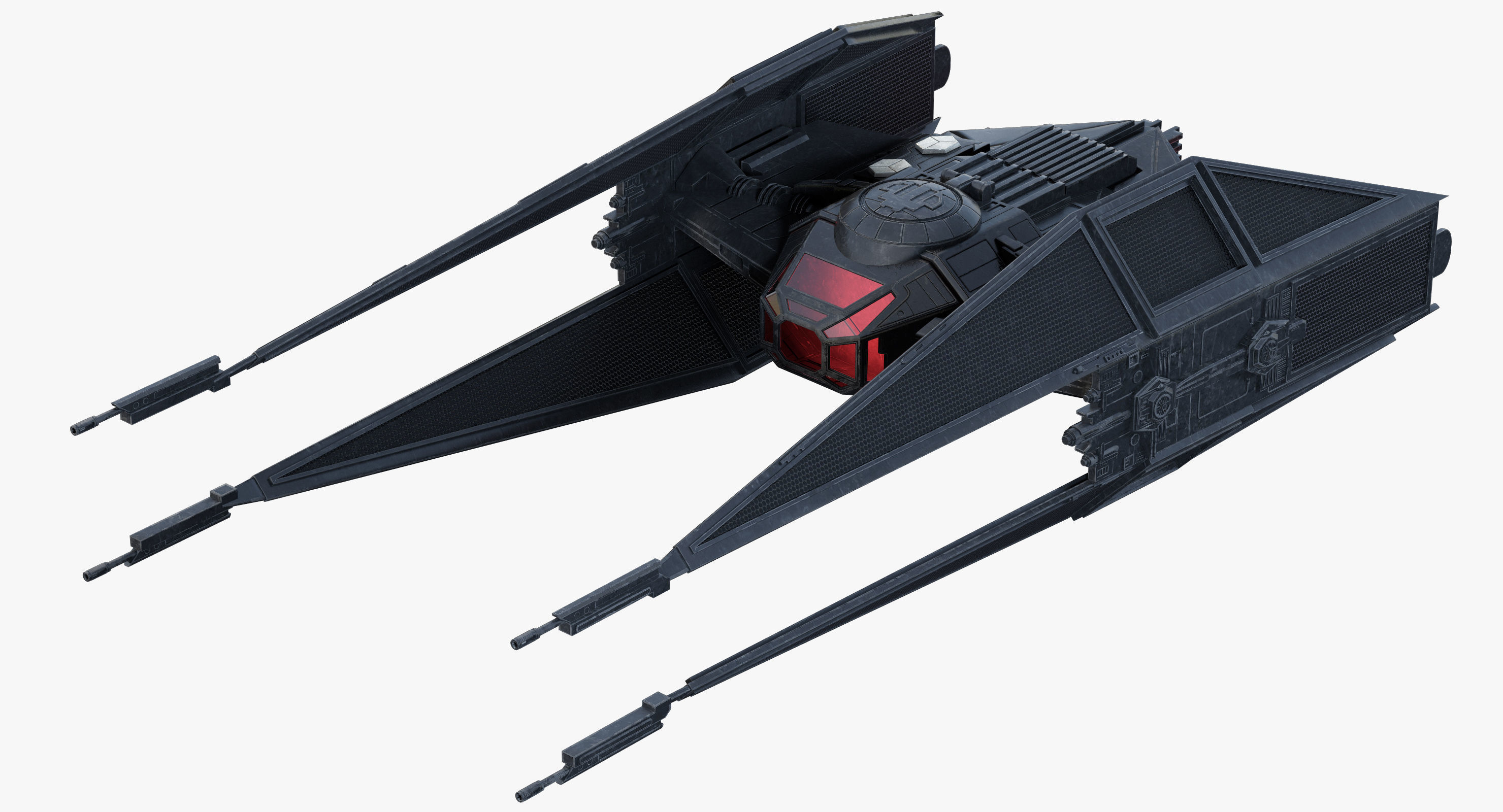 Star Wars Kylo Ren TIE silencer 3D model_1