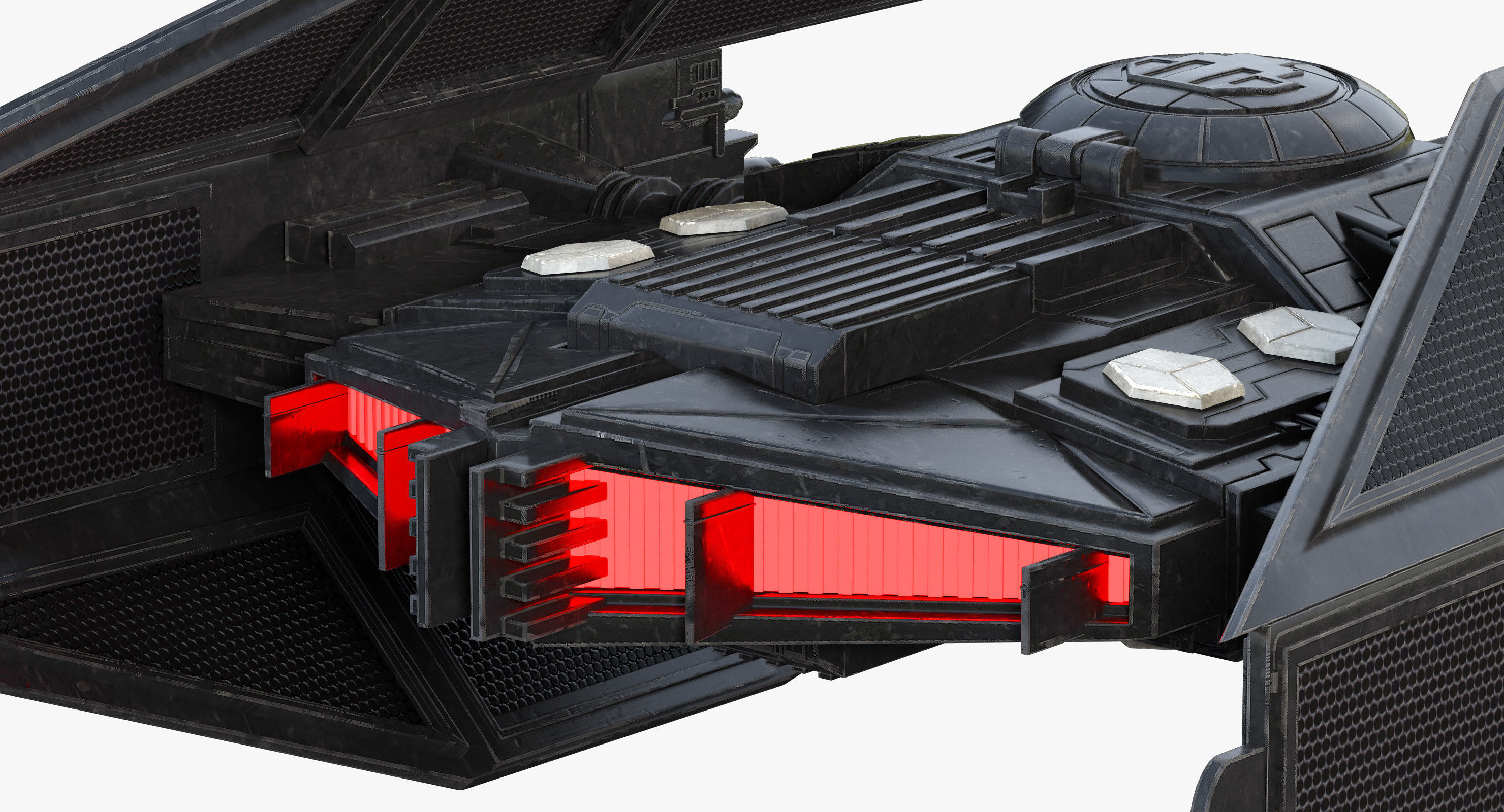 Star Wars Kylo Ren TIE silencer 3D model_5
