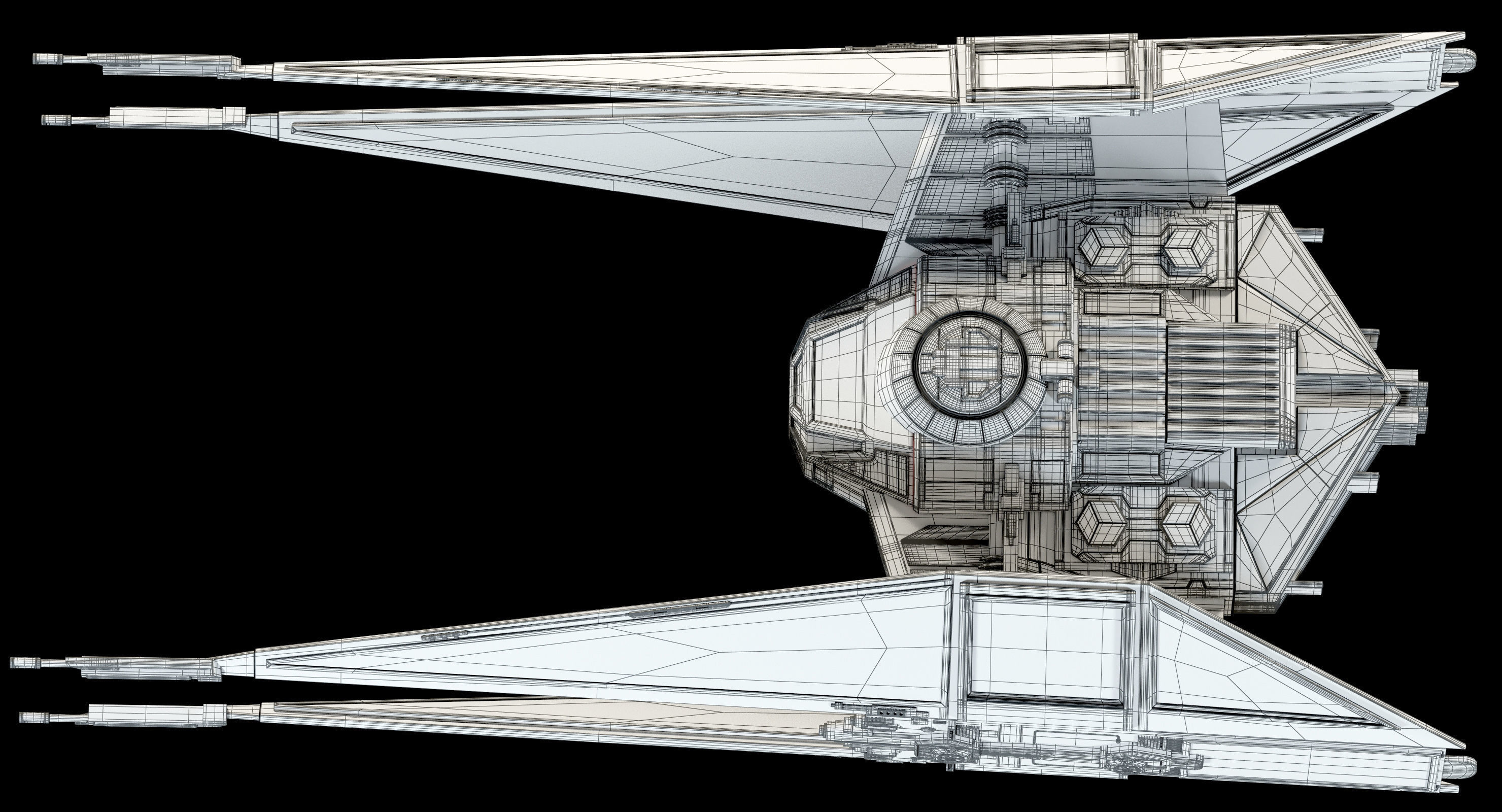 Star Wars Kylo Ren TIE silencer 3D model_27