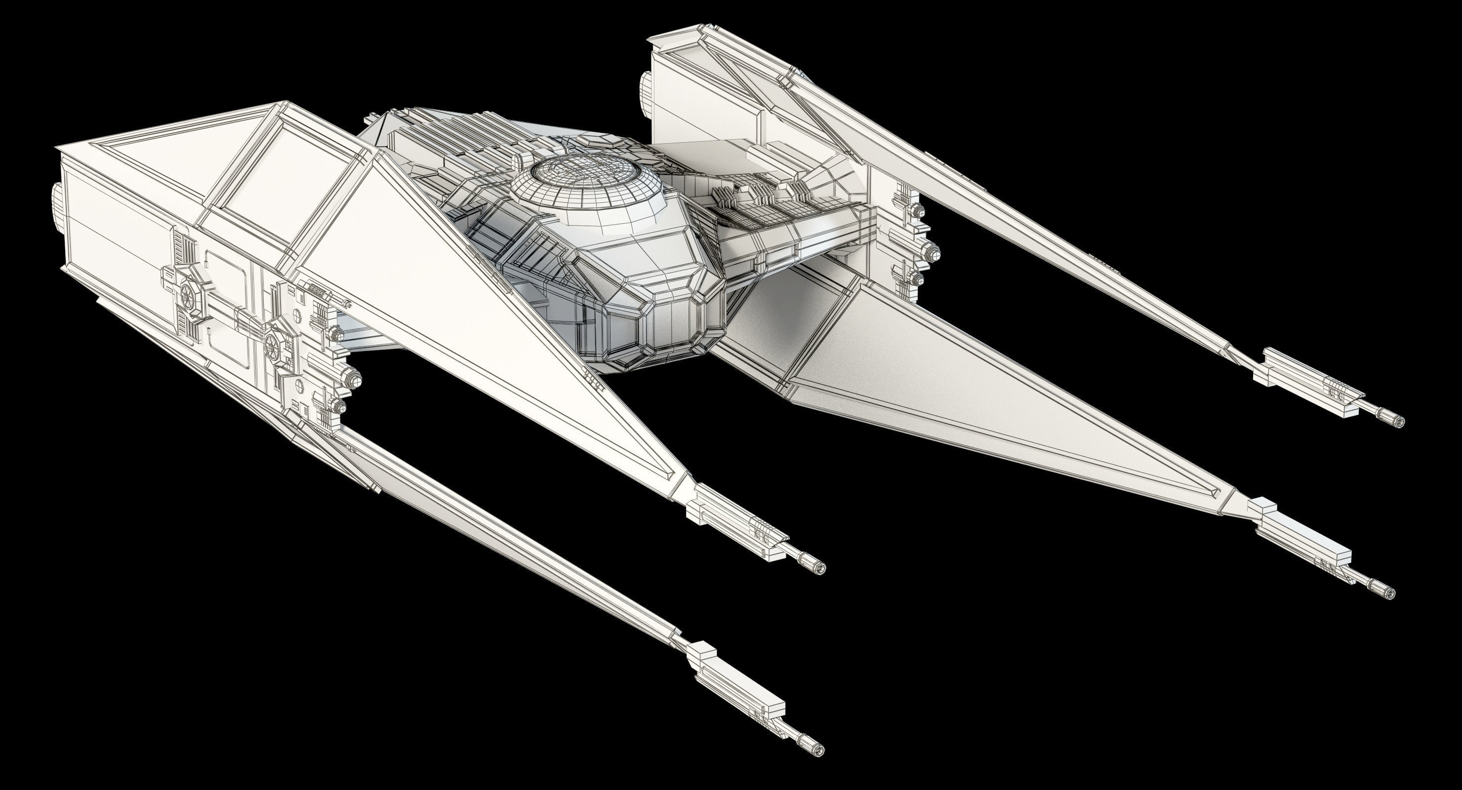 Star Wars Kylo Ren TIE silencer 3D model_20