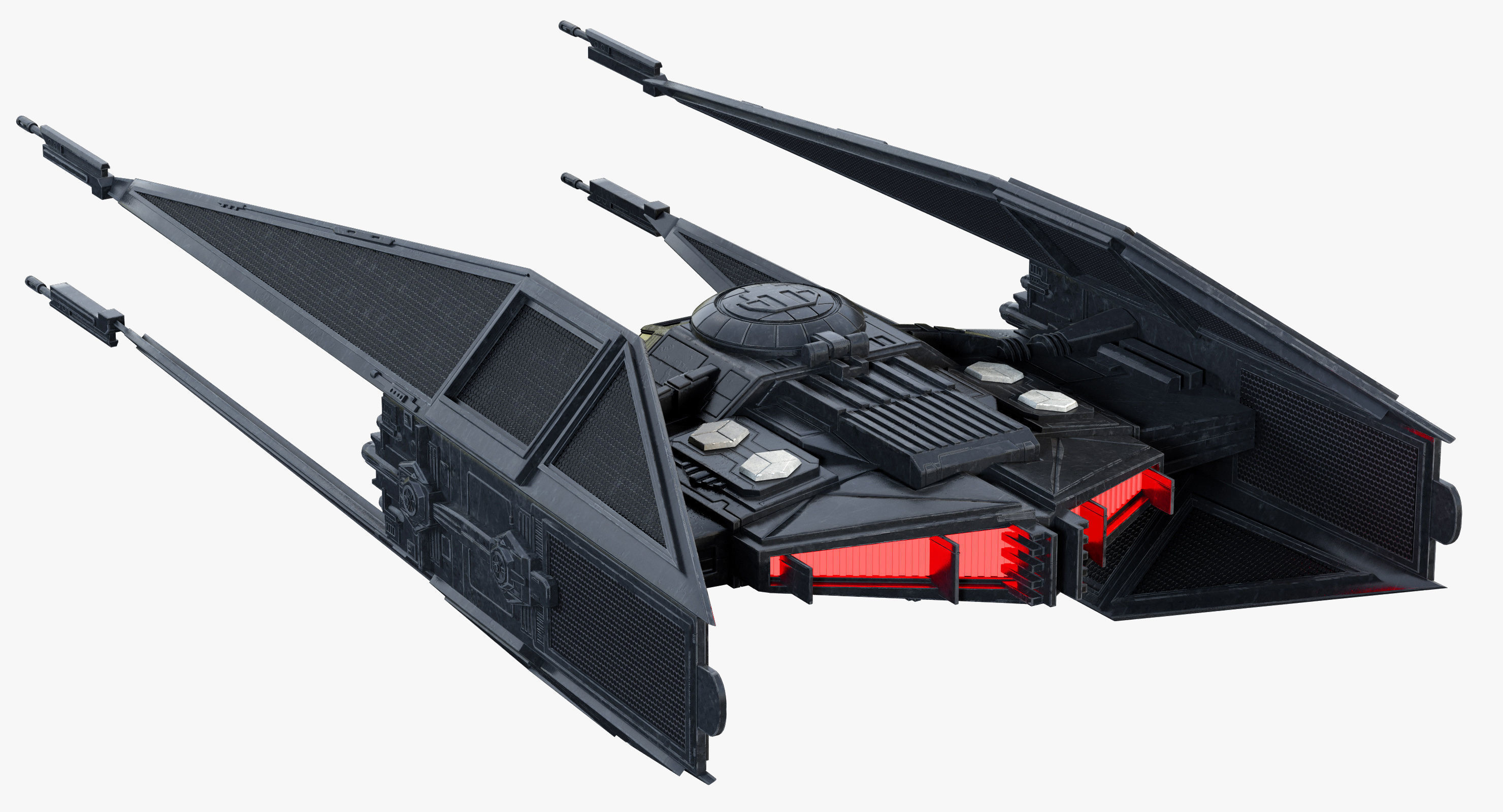 Star Wars Kylo Ren TIE silencer 3D model_2