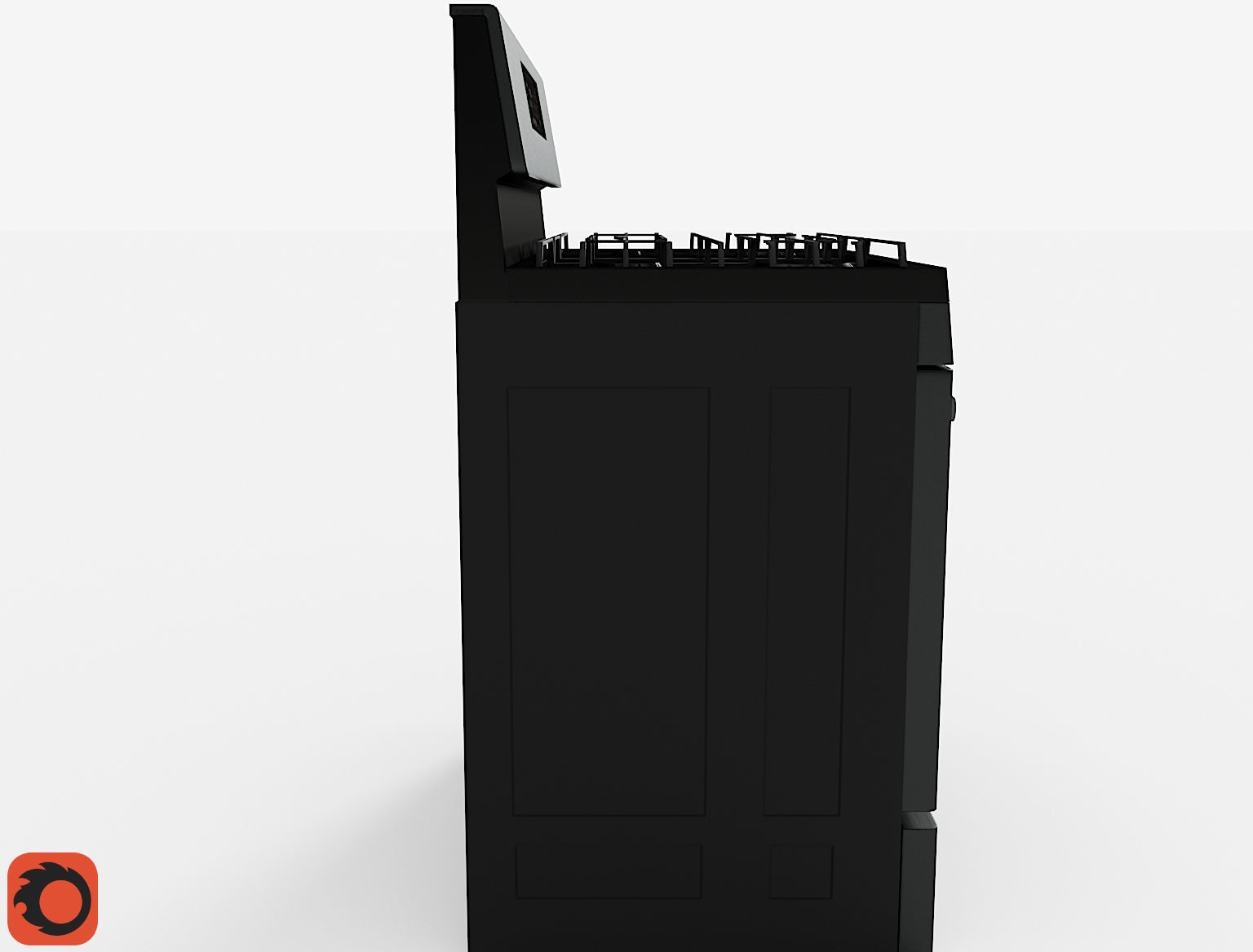 Modern Smart Stove Free low-poly 3D model_6