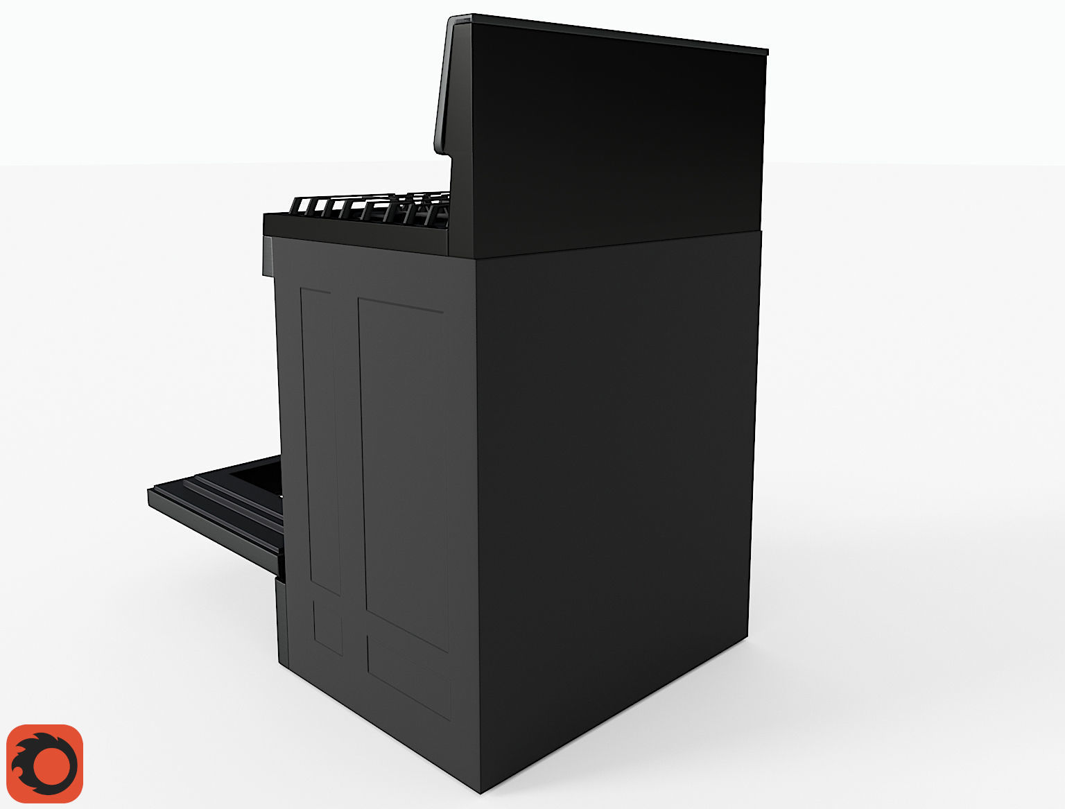 Modern Smart Stove Free low-poly 3D model_9