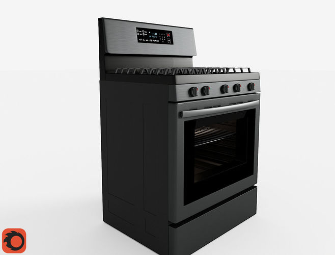 Modern Smart Stove Free low-poly 3D model