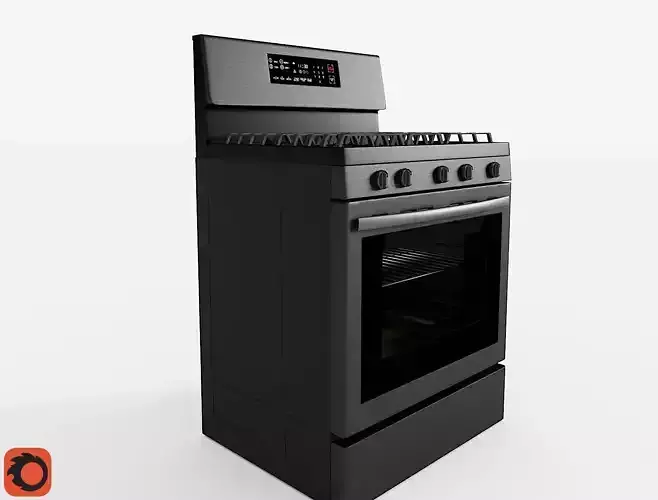 Modern Smart Stove Free low-poly 3D model