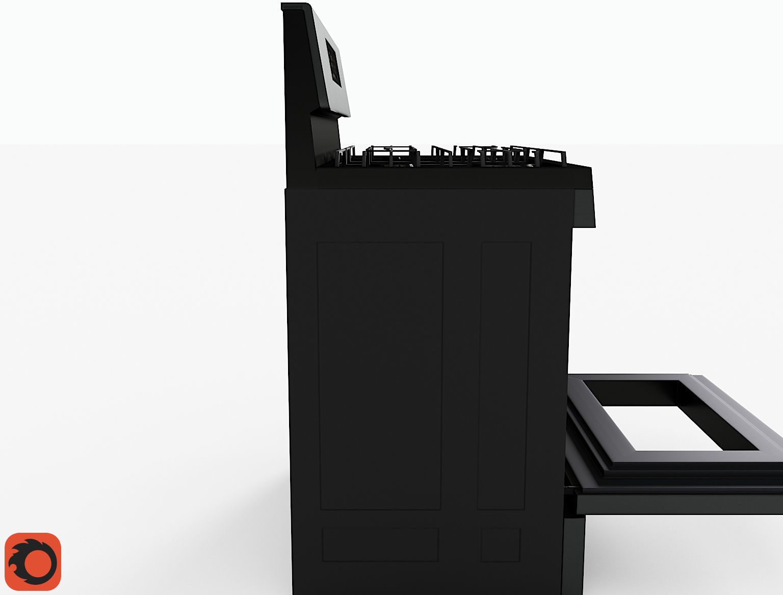 Modern Smart Stove Free low-poly 3D model_7