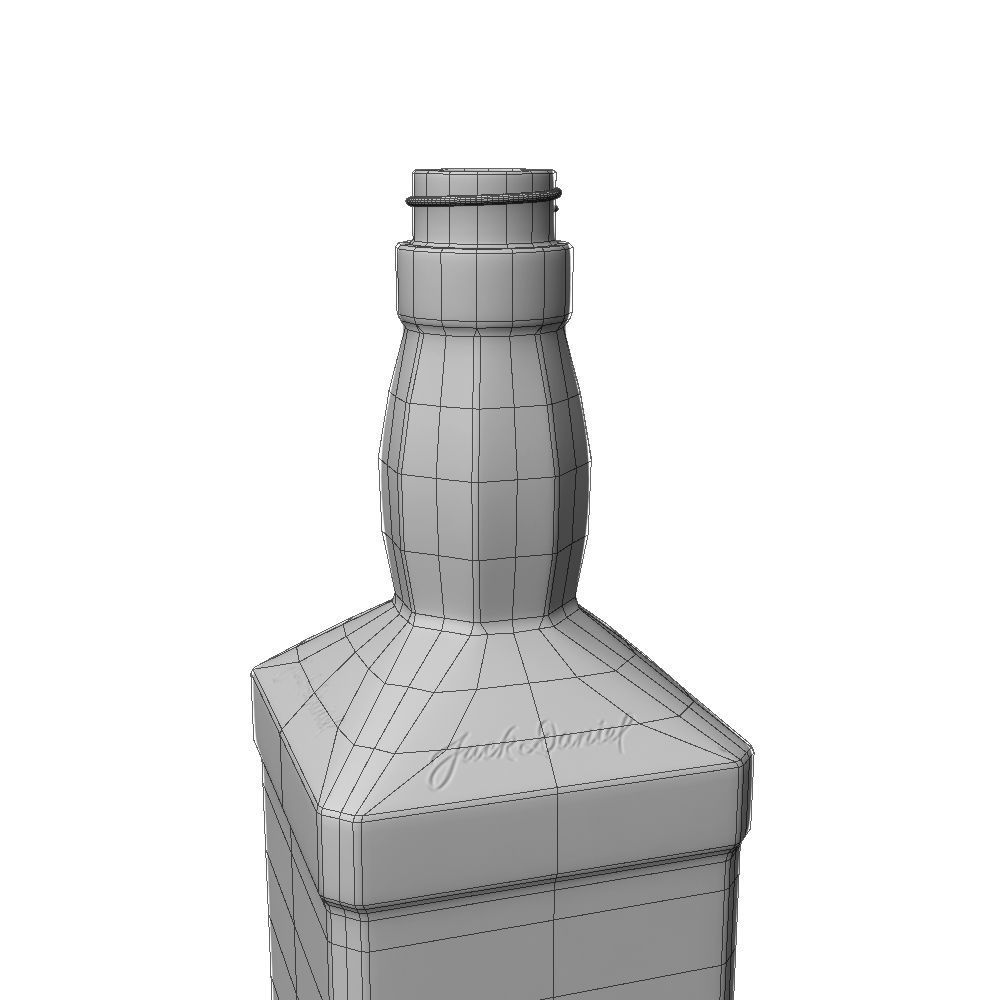 Jack Daniels Fire 70cl Bottle 3D model_26