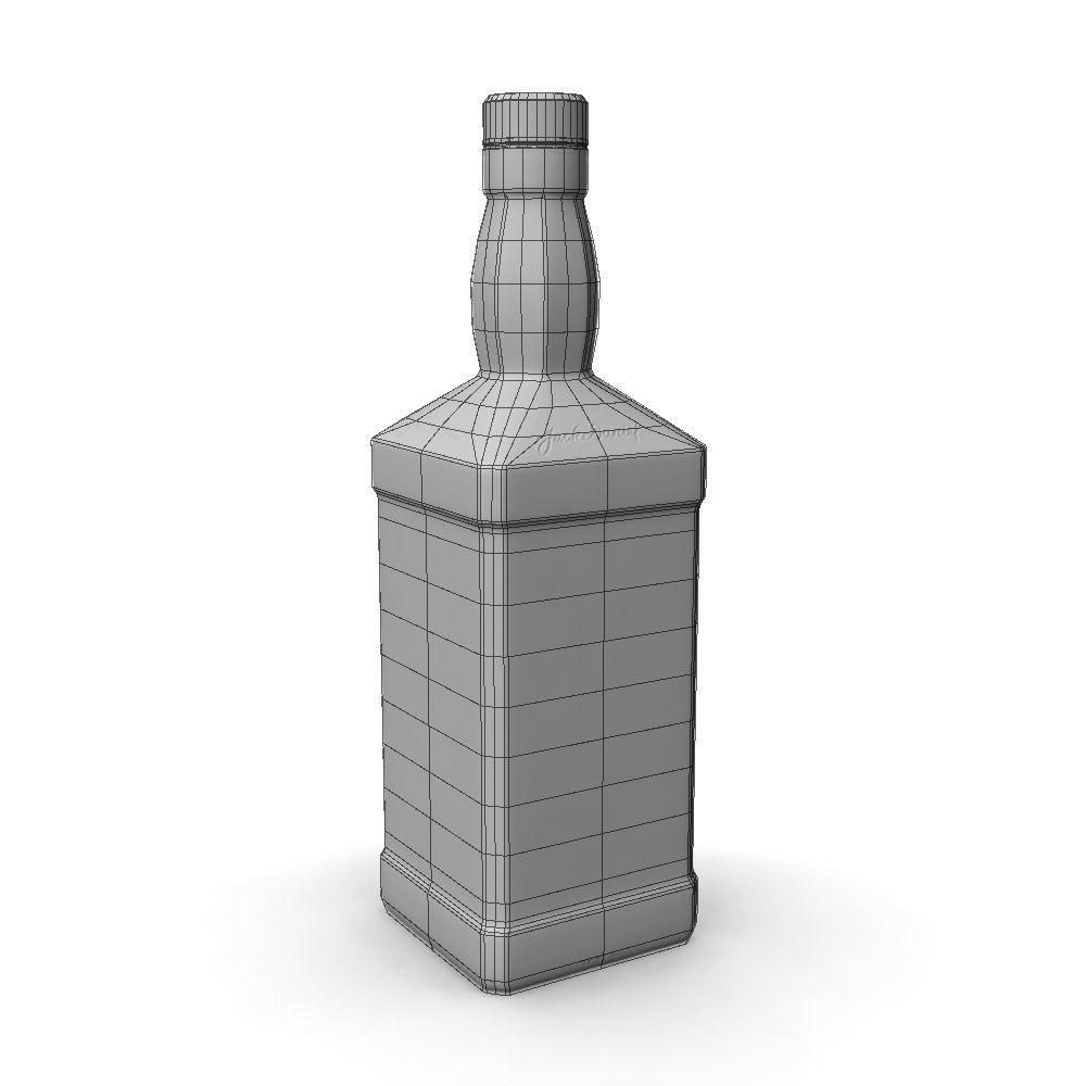 Jack Daniels Fire 70cl Bottle 3D model_21