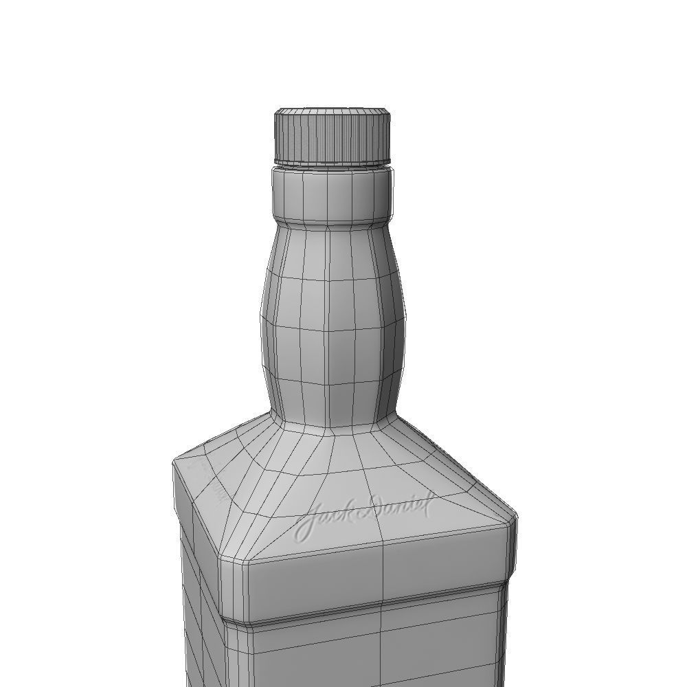 Jack Daniels Fire 70cl Bottle 3D model_25