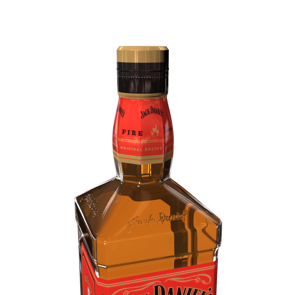 Jack Daniels Fire 70cl Bottle 3D model_11