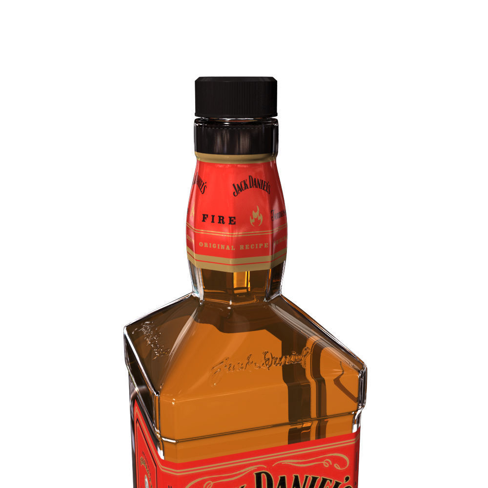 Jack Daniels Fire 70cl Bottle 3D model_12