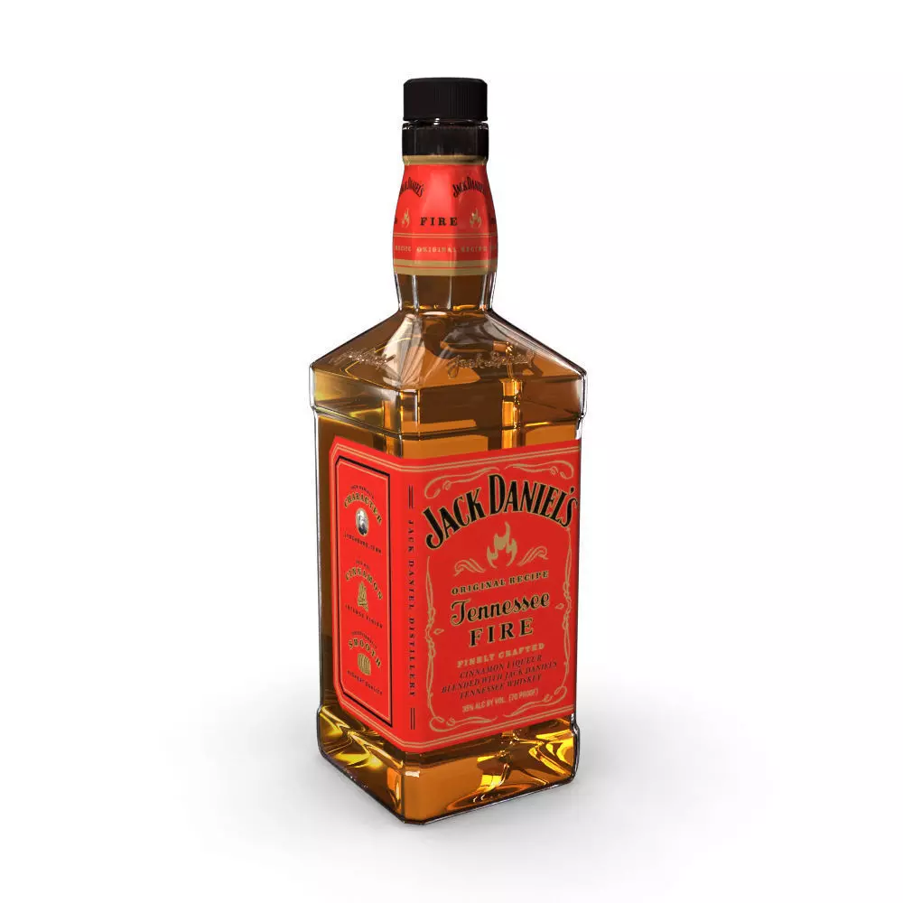 Jack Daniels Fire 70cl Bottle 3D model_0