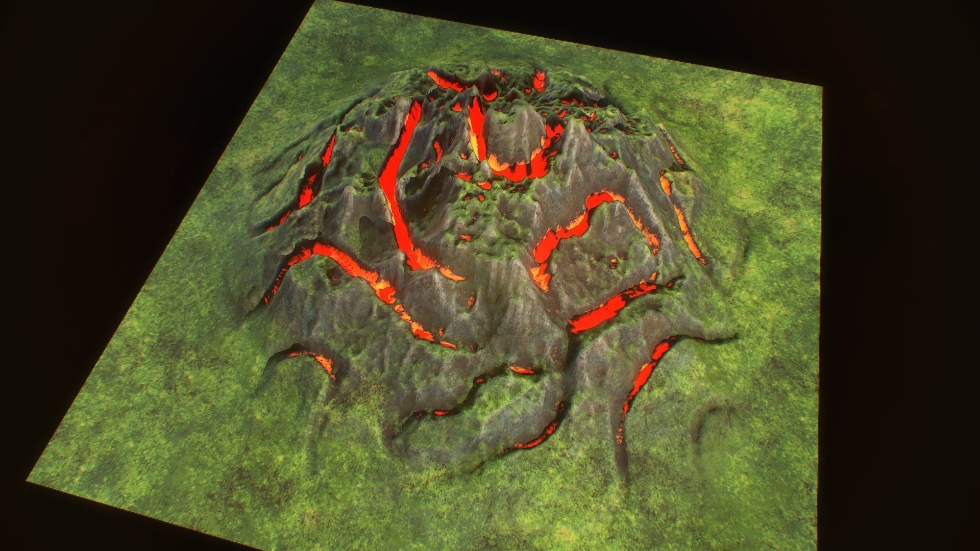 Fantasy mountain model for real time rendering Low-poly 3D model_2