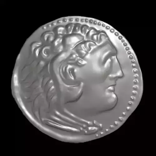 Alexander the great coin 3D print model