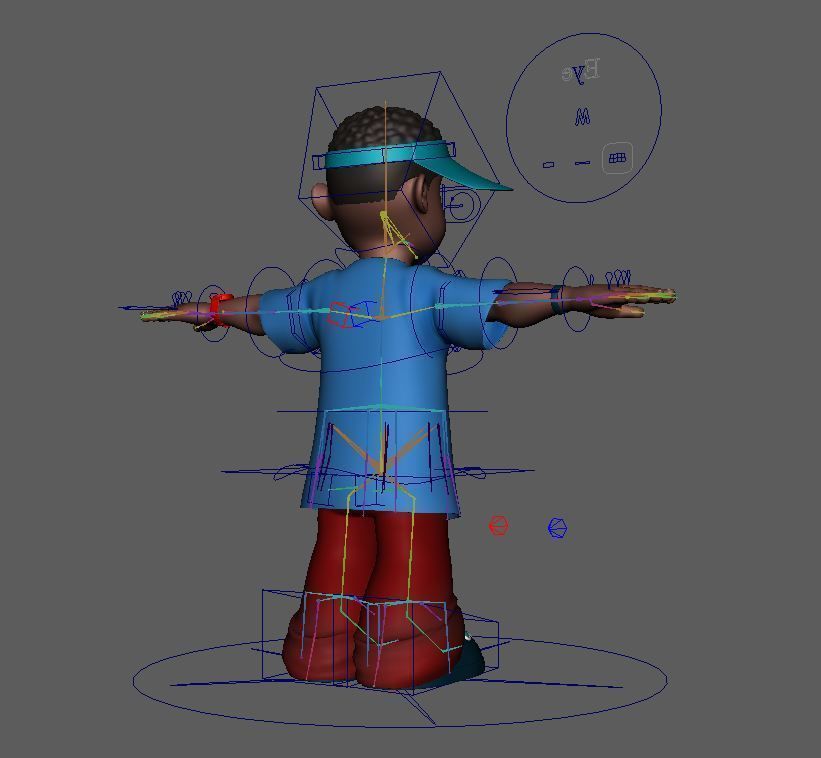 Novelest cartoon character wearing cap 3D model_13