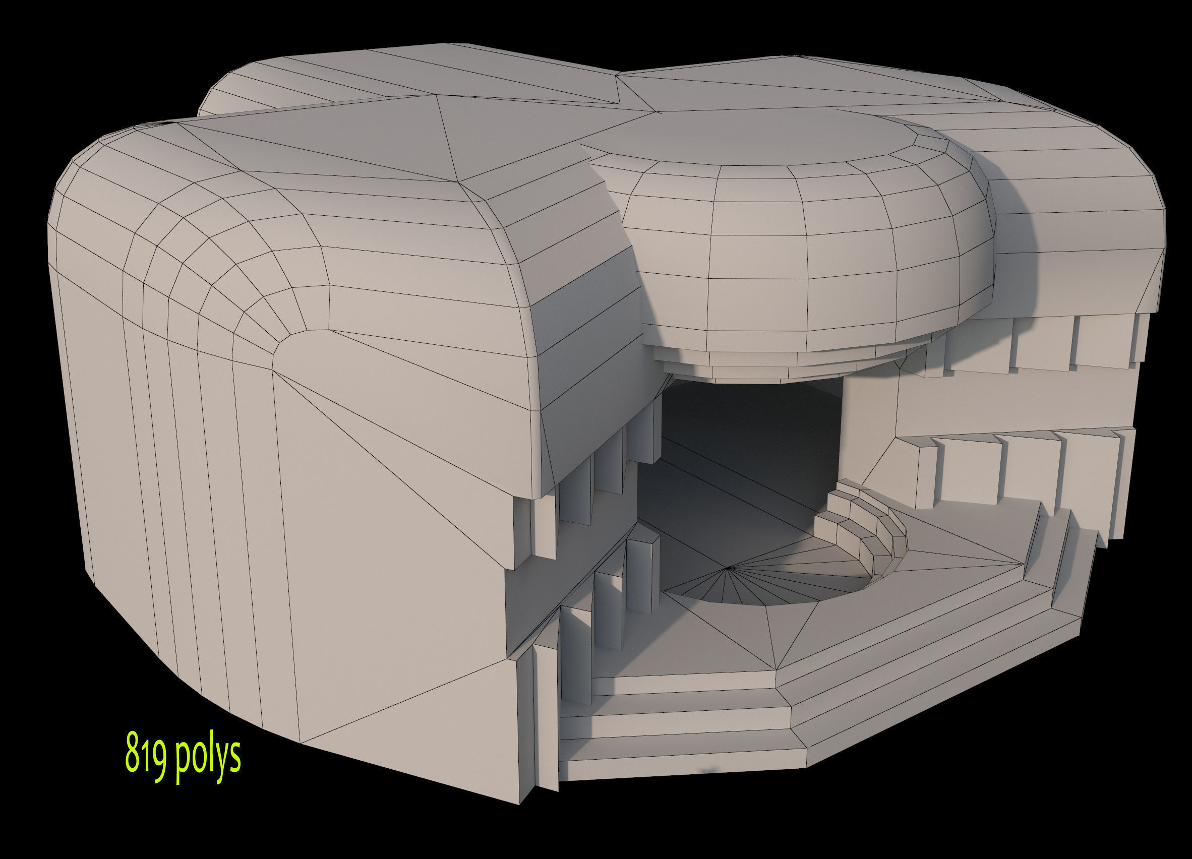 Long-term fire point DOT Low-poly 3D model_10