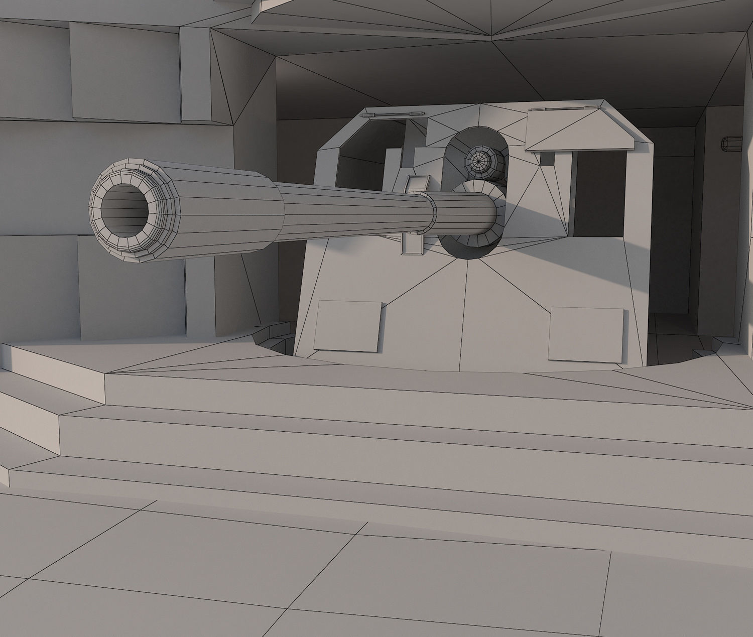 Long-term fire point DOT Low-poly 3D model_7