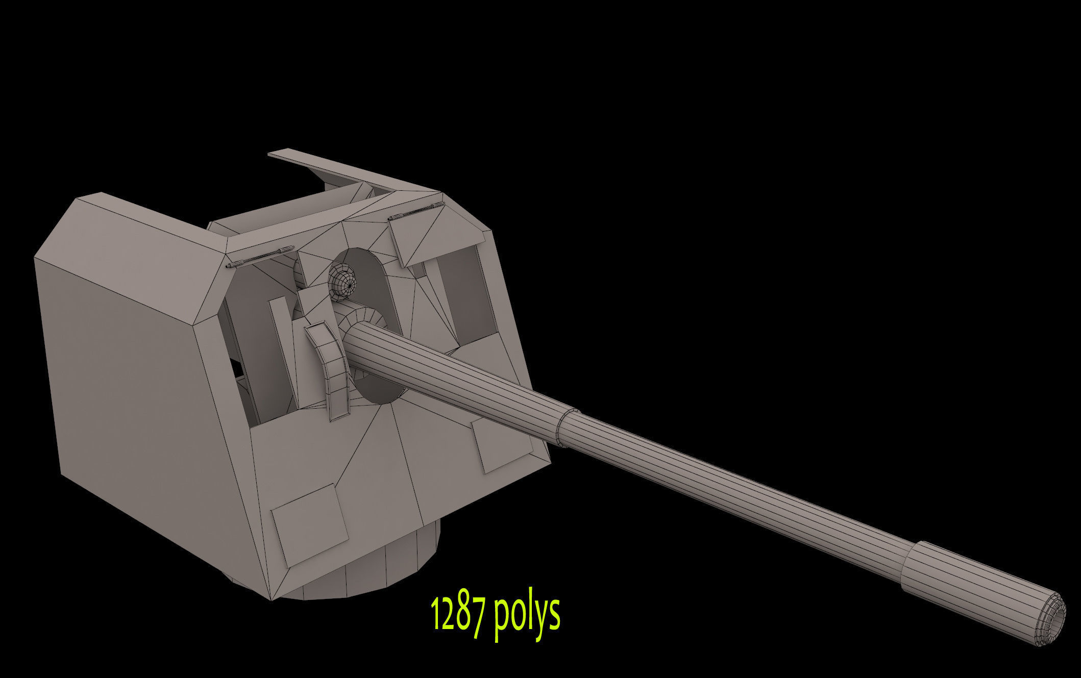 Long-term fire point DOT Low-poly 3D model_11