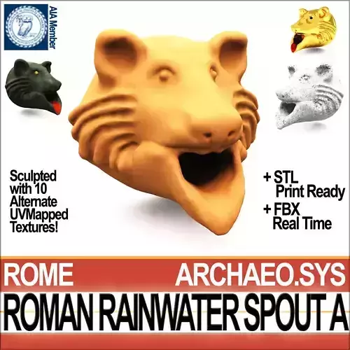 Roman Rainwater Spout A 3D model