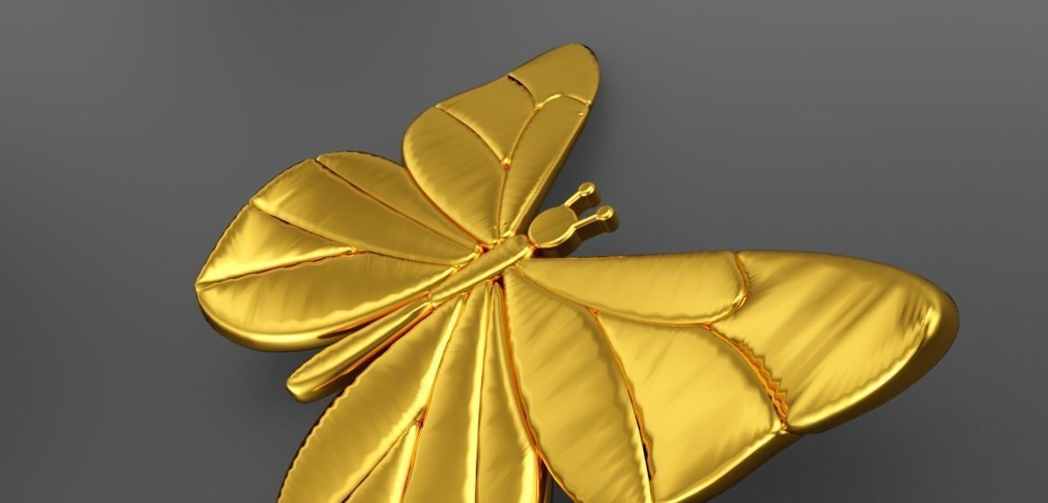 Butterfly Necklace 3D print model_2
