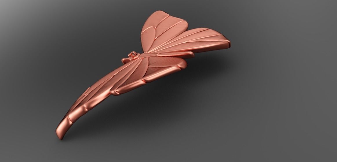 Butterfly Necklace 3D print model_5