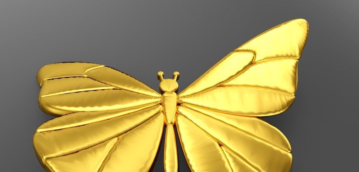 Butterfly Necklace 3D print model_1
