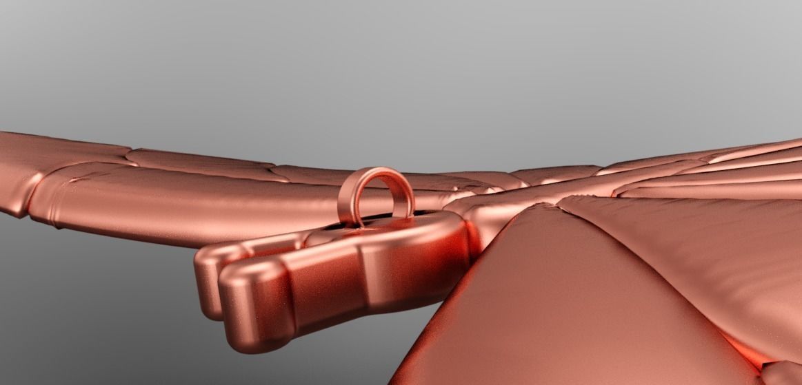 Butterfly Necklace 3D print model_4