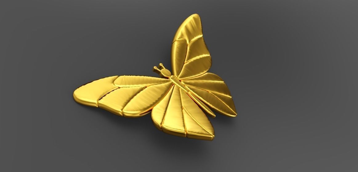Butterfly Necklace 3D print model_0