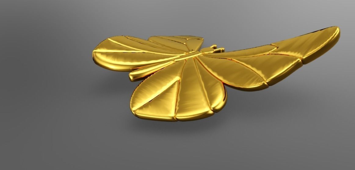 Butterfly Necklace 3D print model_7