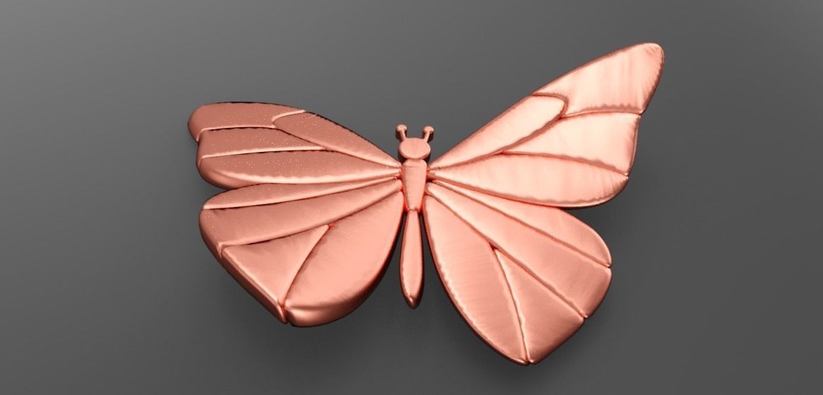 Butterfly Necklace 3D print model_8