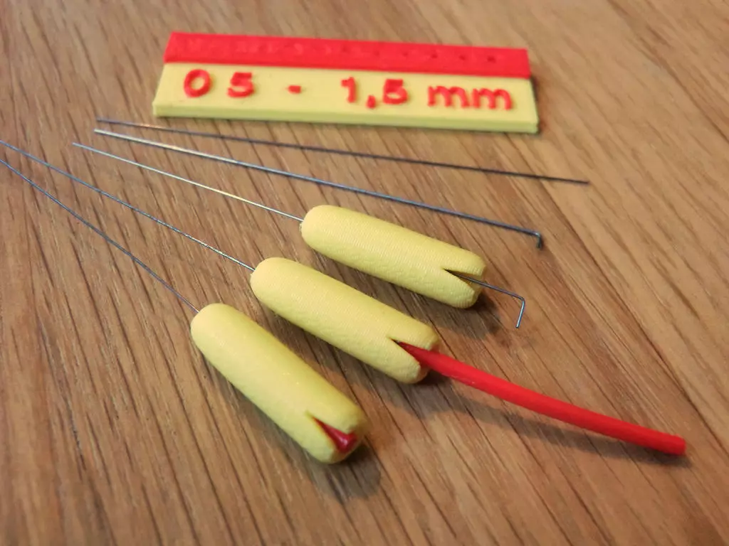 Handle for 3D print nozzle unclogging needle and hole gauge Free 3D print model