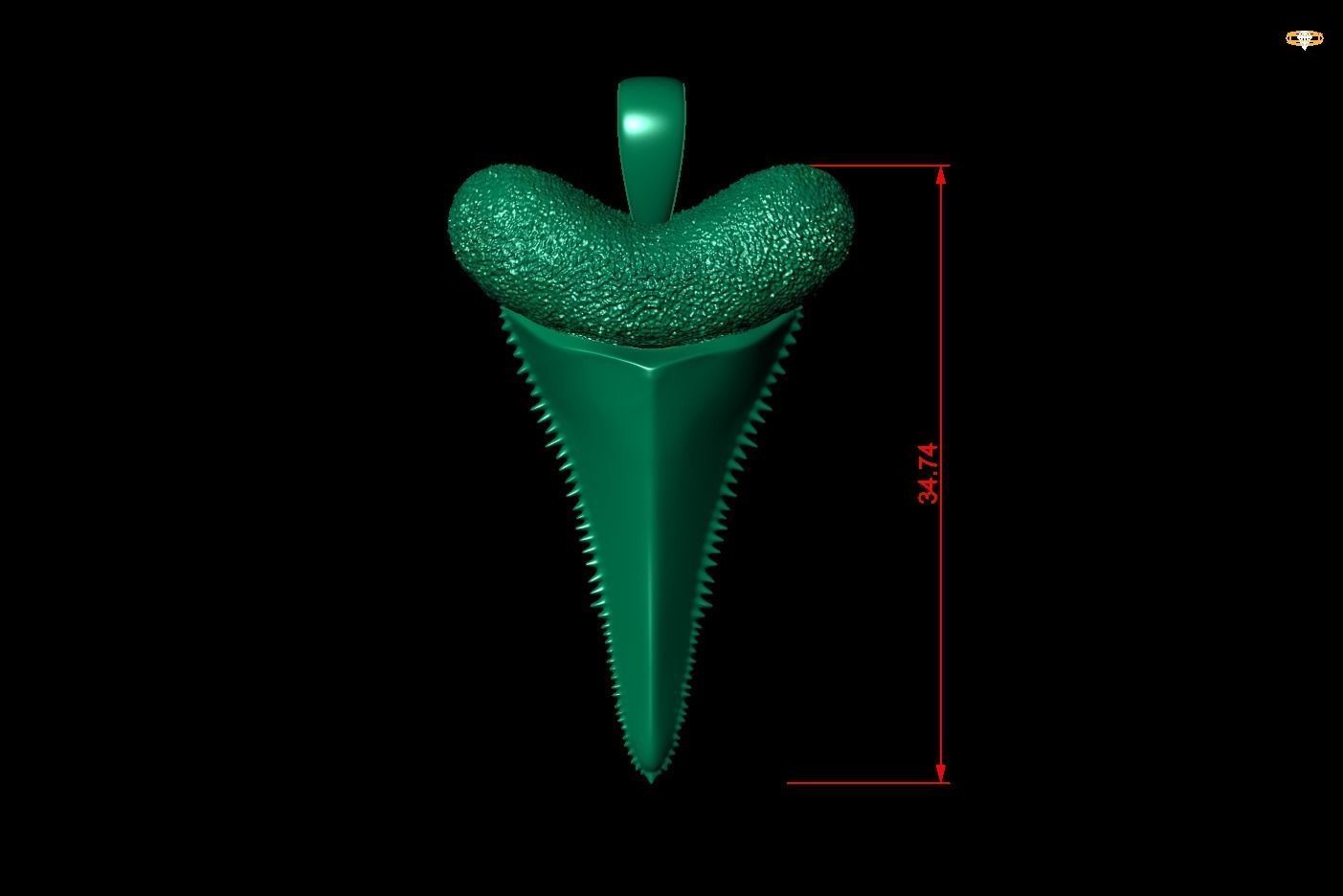 NN015 sterling silver whale horn ring 3D print model_3