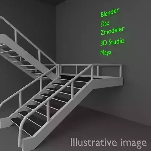 flight of stairs 3D model