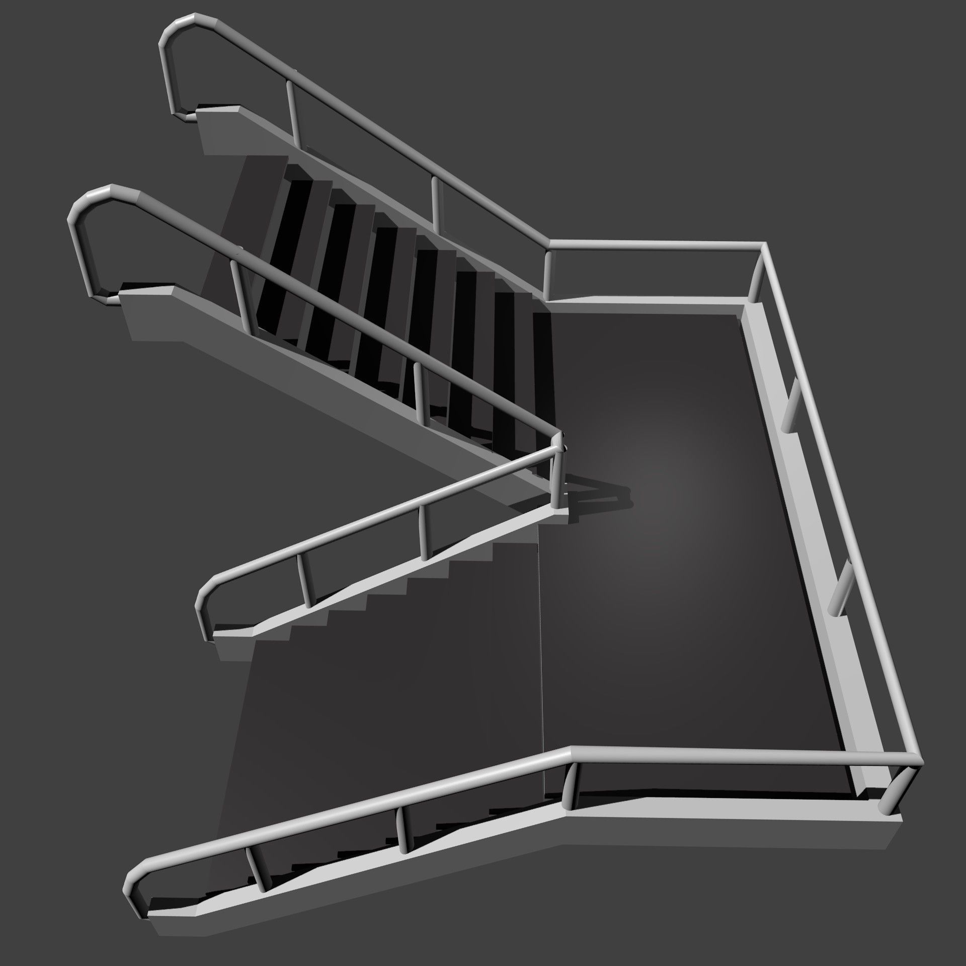 flight of stairs 3D model_7