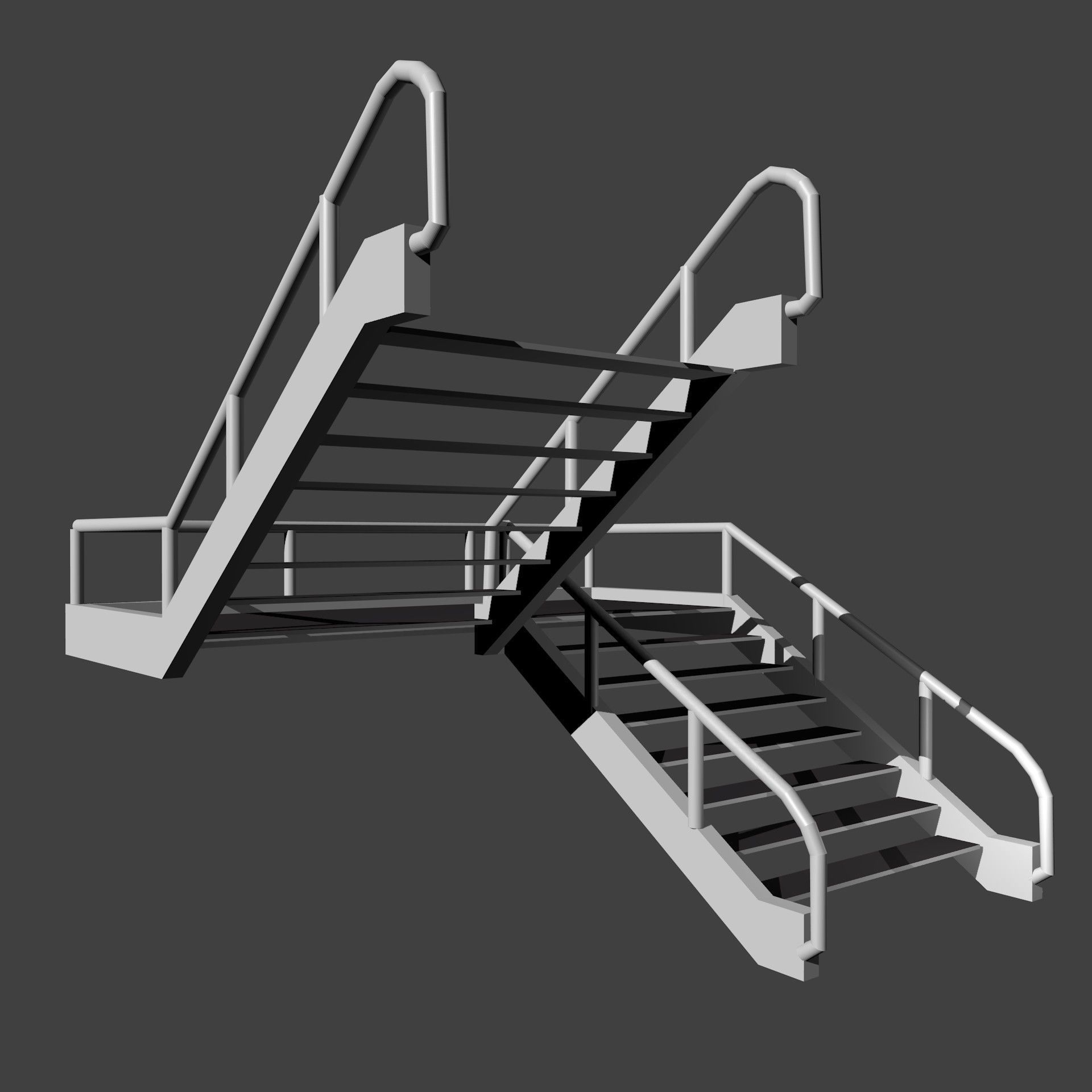 flight of stairs 3D model_2