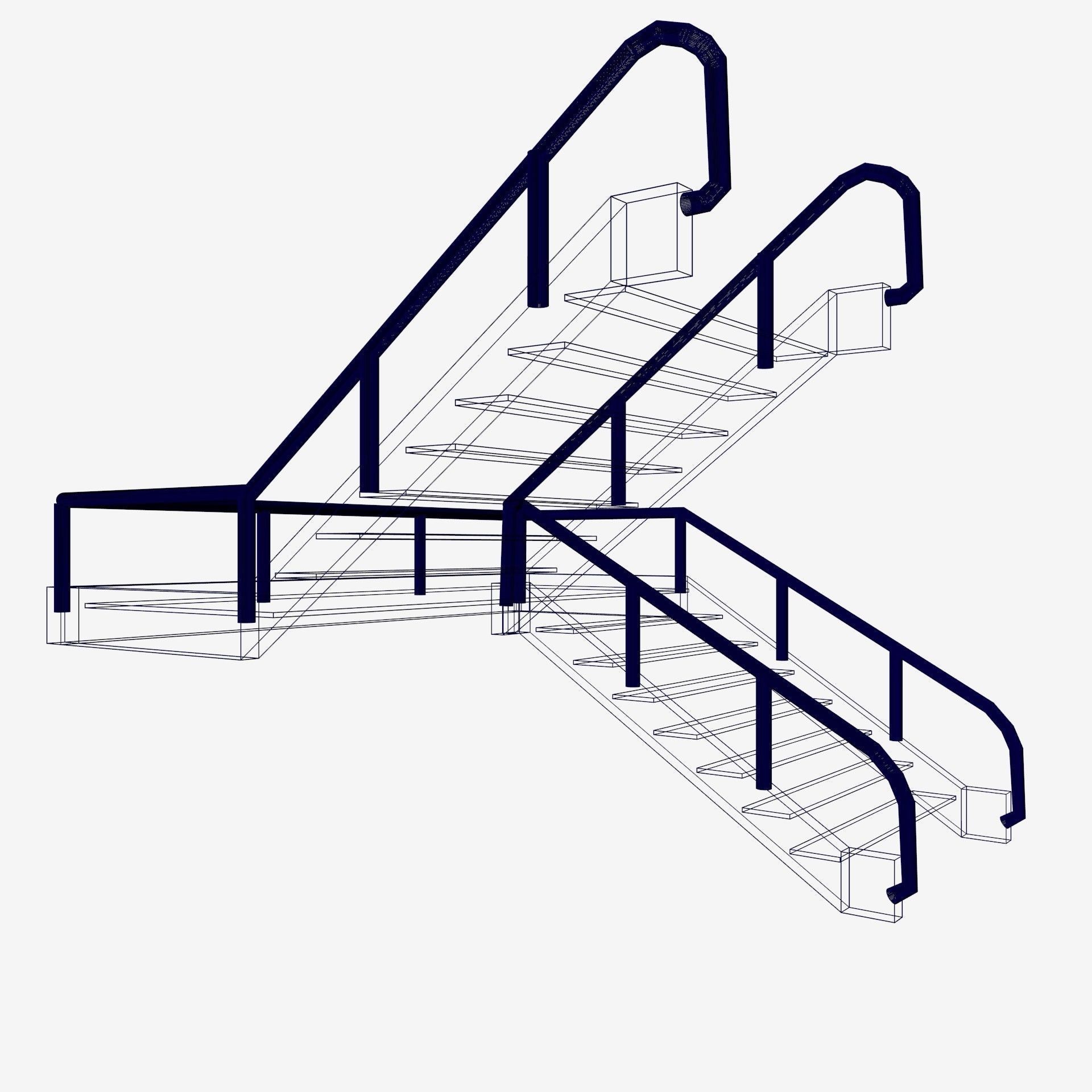 flight of stairs 3D model_11