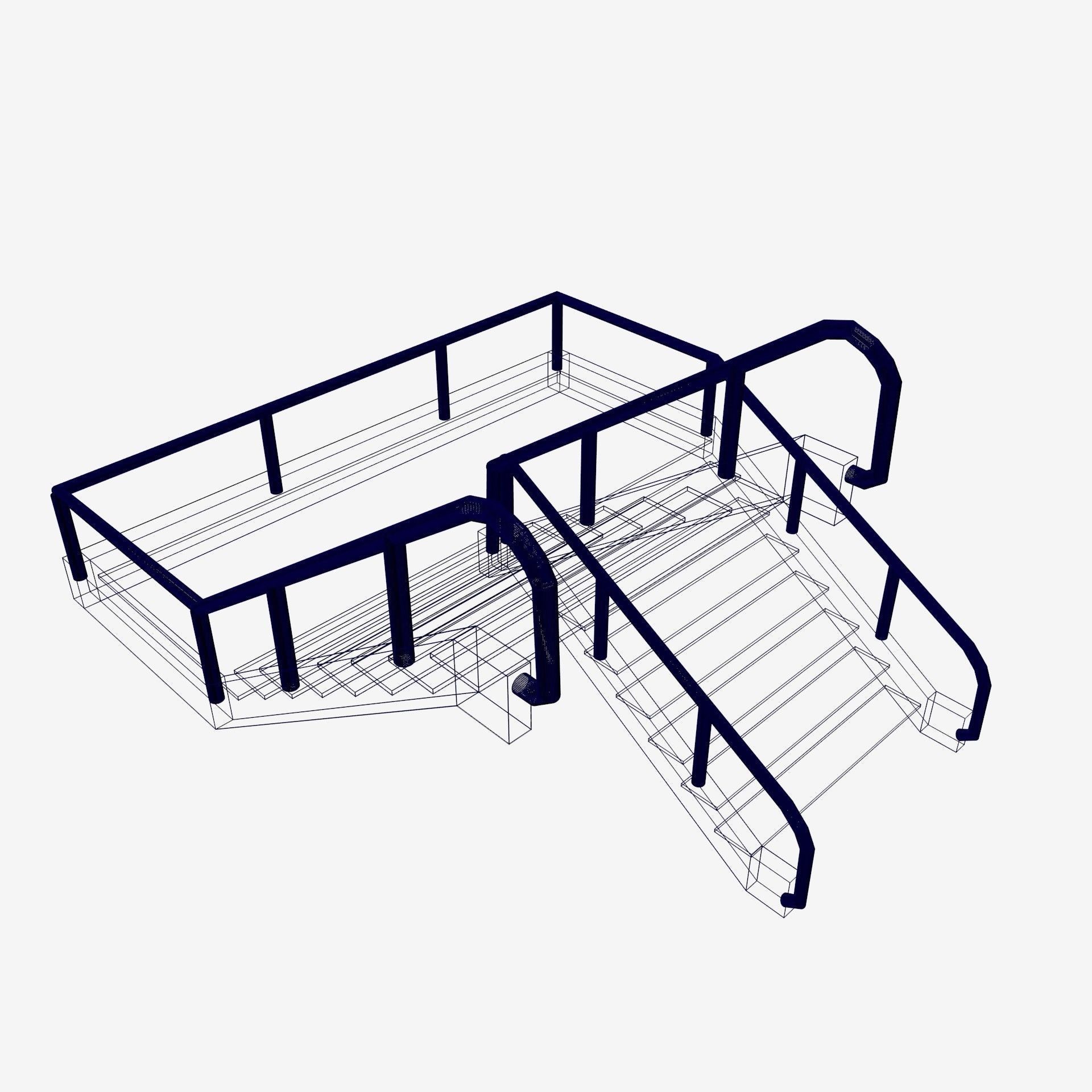 flight of stairs 3D model_13