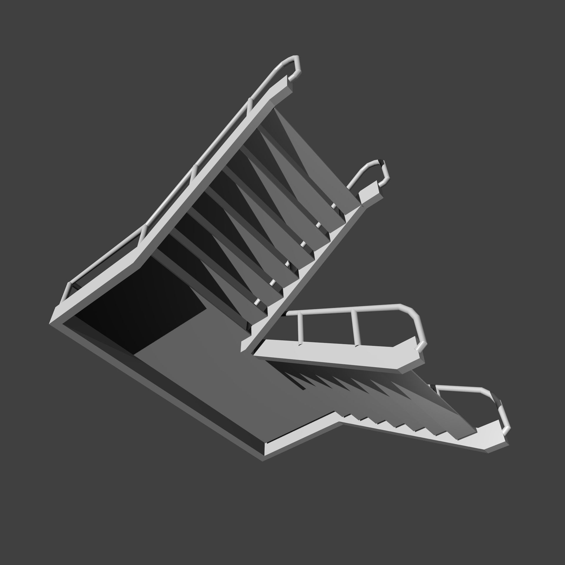 flight of stairs 3D model_3