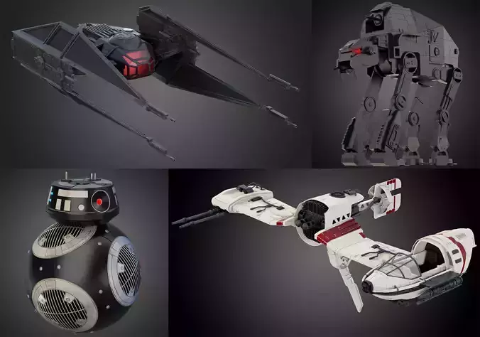 Star Wars Last Jedi collection 3D model