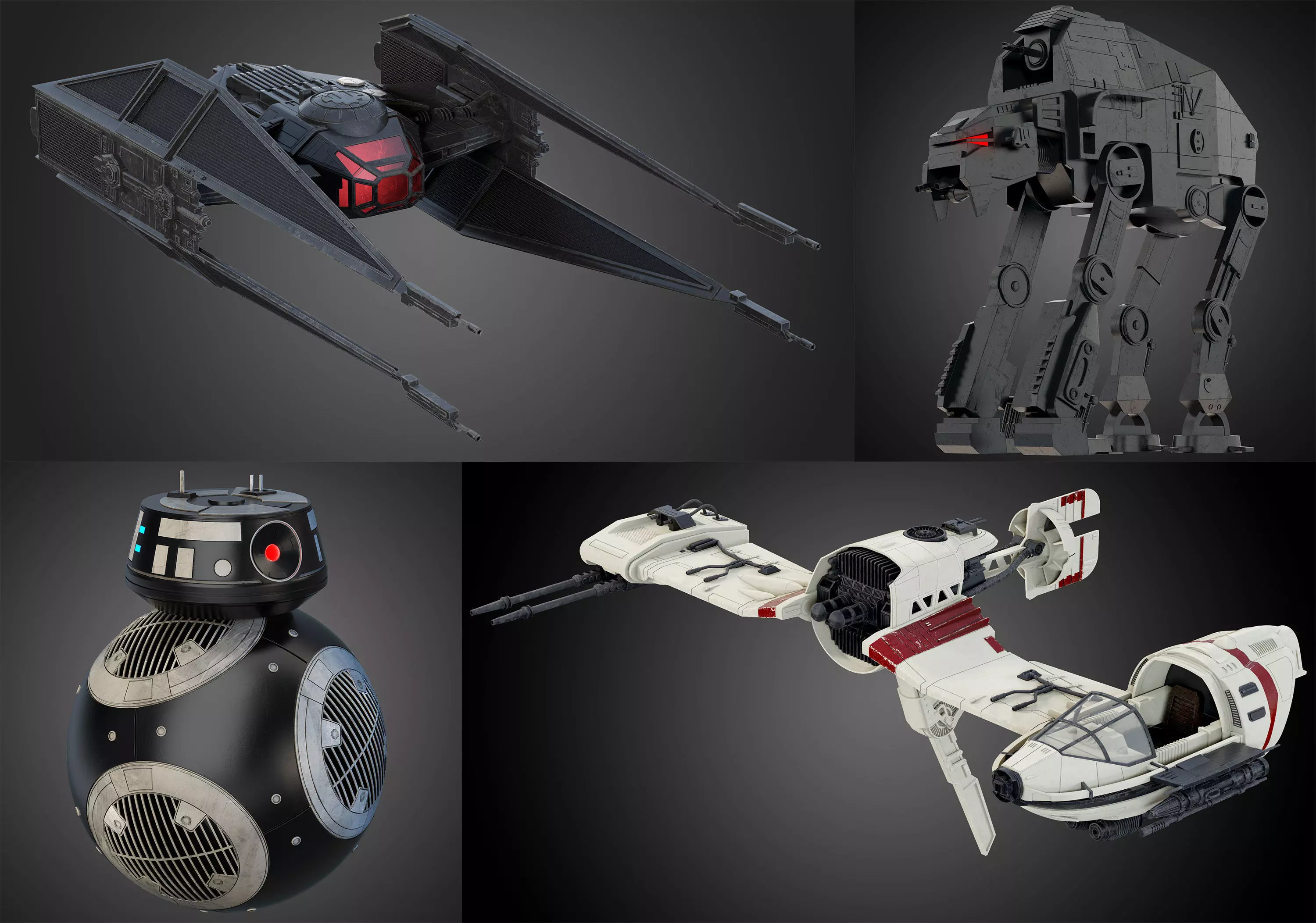 Star Wars Last Jedi collection 3D model_0