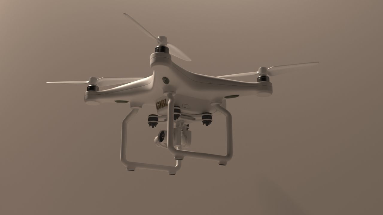 Realistic drone flying in air - Low-poly 3D model_4