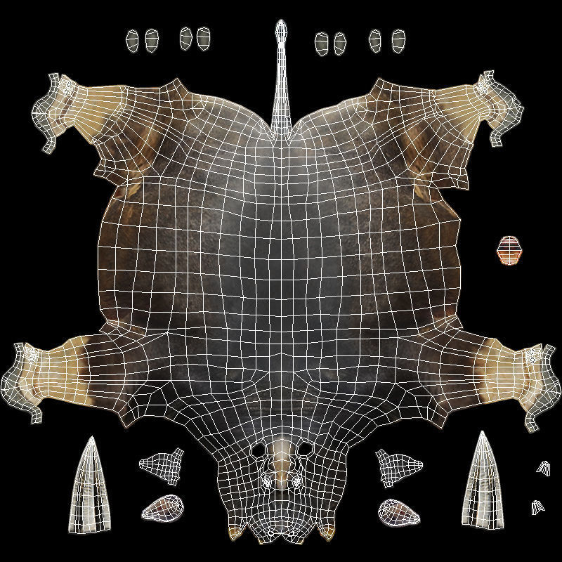 Water Buffalo Animated Low-poly 3D model_11