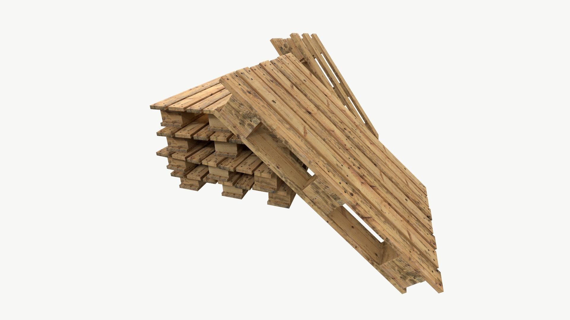Pallet type asia wing 3 sets of texture Low-poly 3D model_4