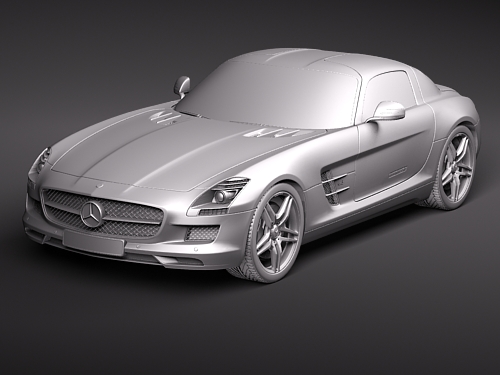 Mercedes-Benz SLS 2011 3D Model 3D model_11