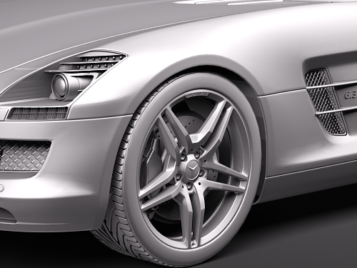 Mercedes-Benz SLS 2011 3D Model 3D model_10