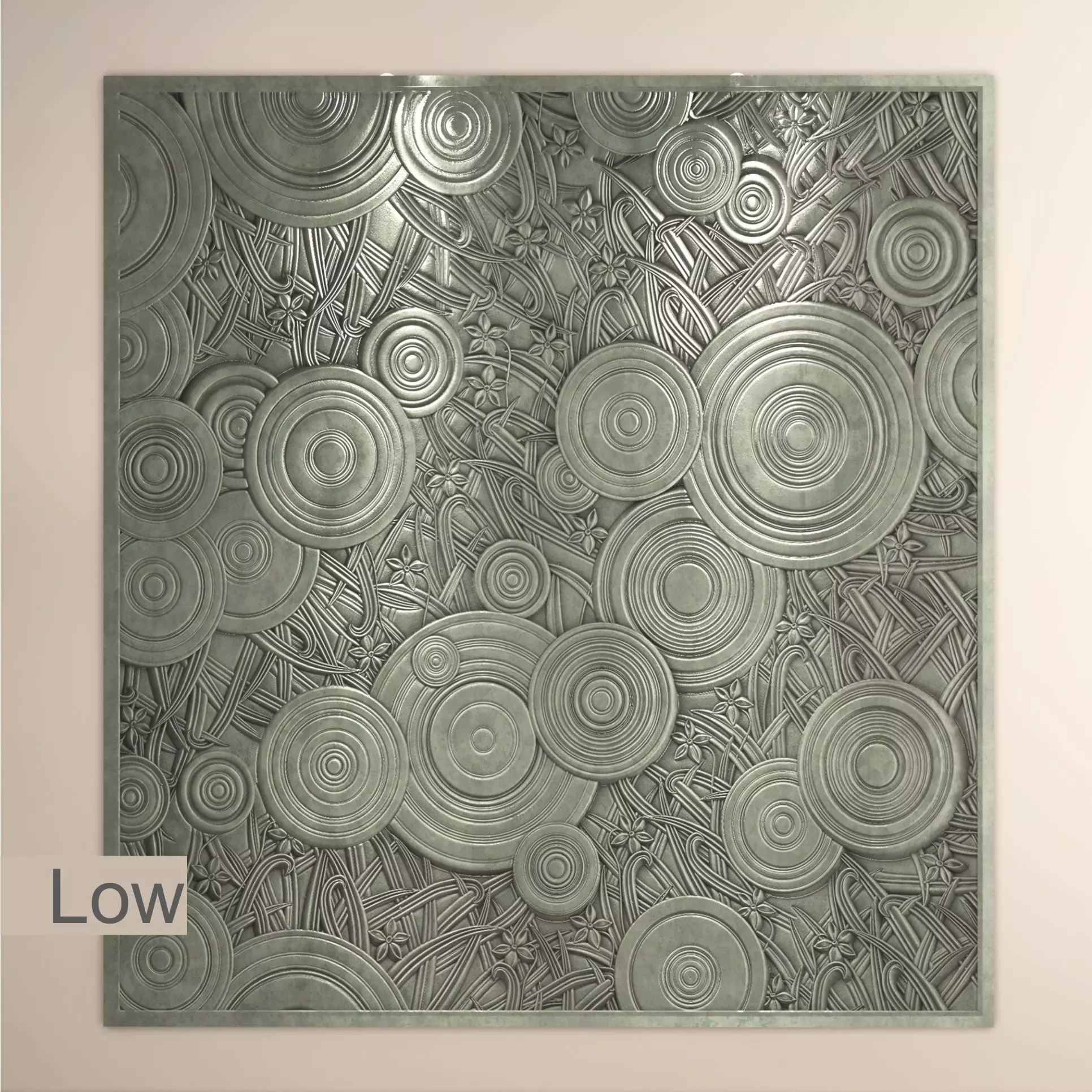 Panel plant Low-poly 3D model